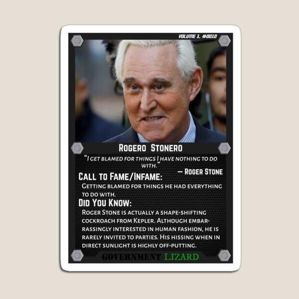 Lizard People Both Famous and Infamous – Rogero Stonero Magnet