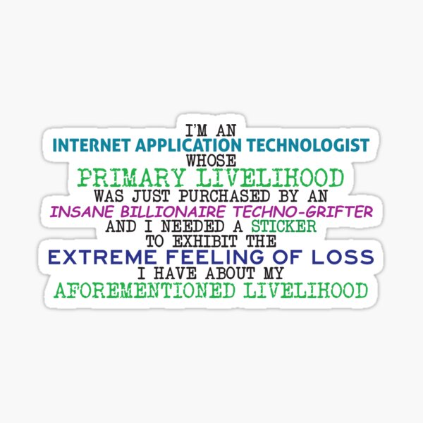 Twitter Engineer's Lament Sticker
